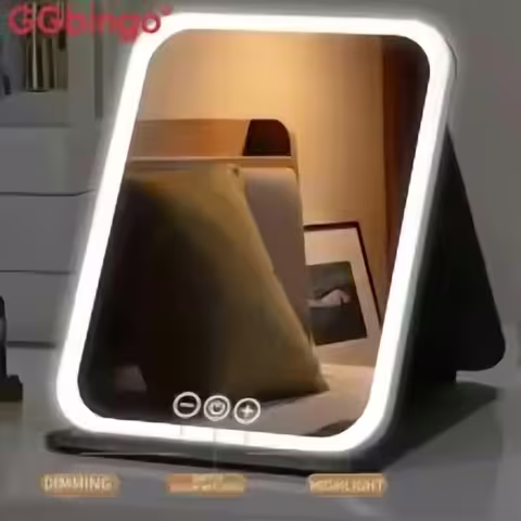 Rechargeable LED Folding Makeup Mirror