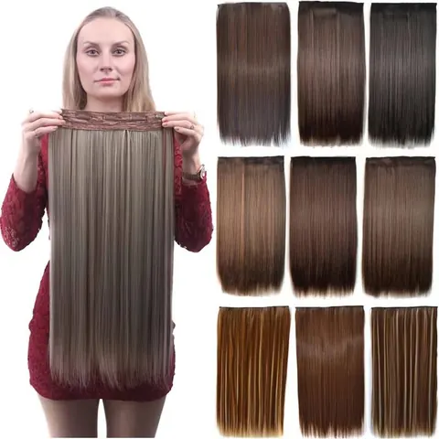 22-Inch Straight Black Clip-In Hair Extensions