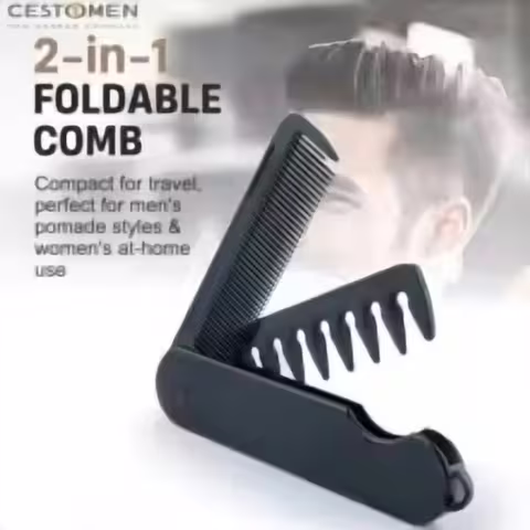 2-in-1 Pocket Folding Beard Hair Comb