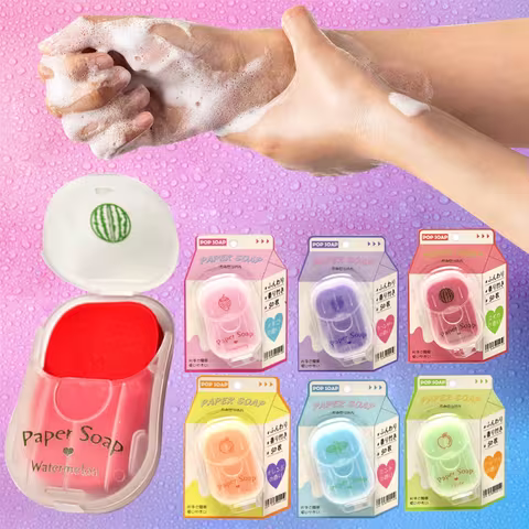 Portable Dissolving Hand Soap Sheets (50 Sheets)