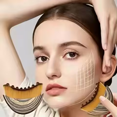 Ergonomic Lymphatic Facial Contour Massage Brush