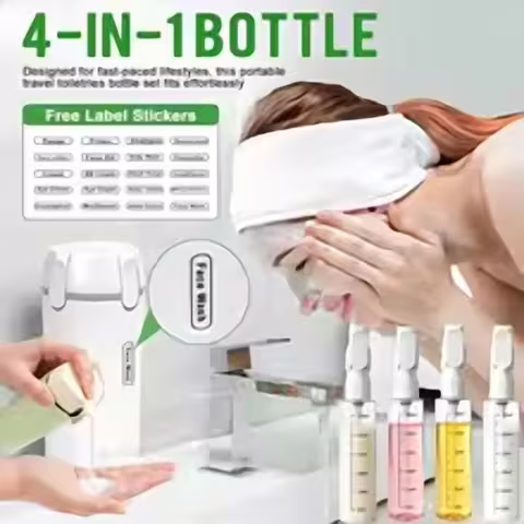 4-in-1 Leakproof Travel Dispenser Bottles