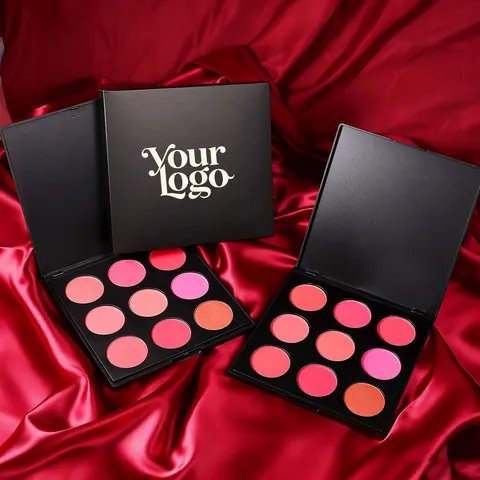 9-Color Matte Powder Blush Palette